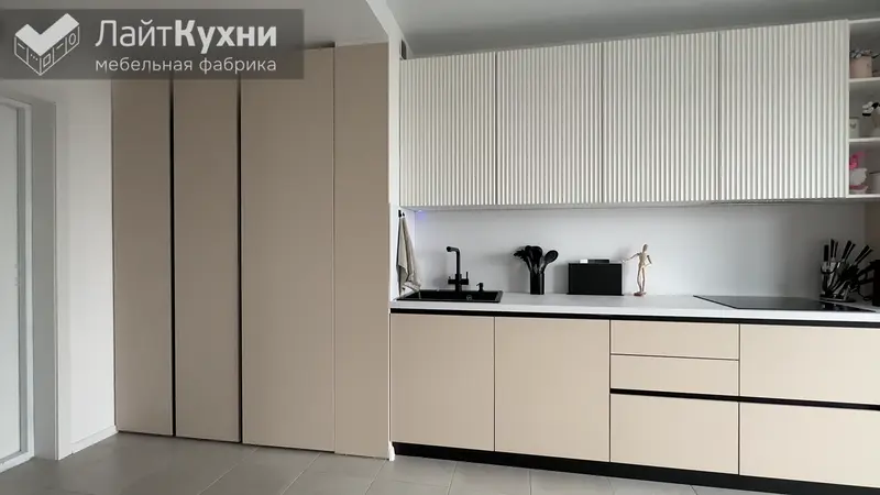 Кухня Лленф201 Egger_U156 ST9 / Море-19_RAL9003 мат